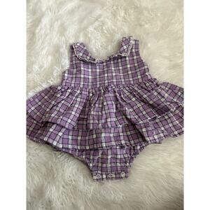 SweetHoney Purple Plaid Ruffle Bubble Romper | Newborn | Cottagecore 💜